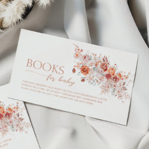 Boho Floral Baby Brunch Books For Baby Enclosure Card