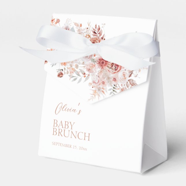 Boho Floral Baby Brunch  Favor Boxes (Front Side)