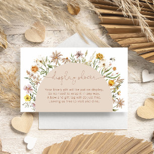 Boho Floral Baby Shower Display Shower Enclosure Card