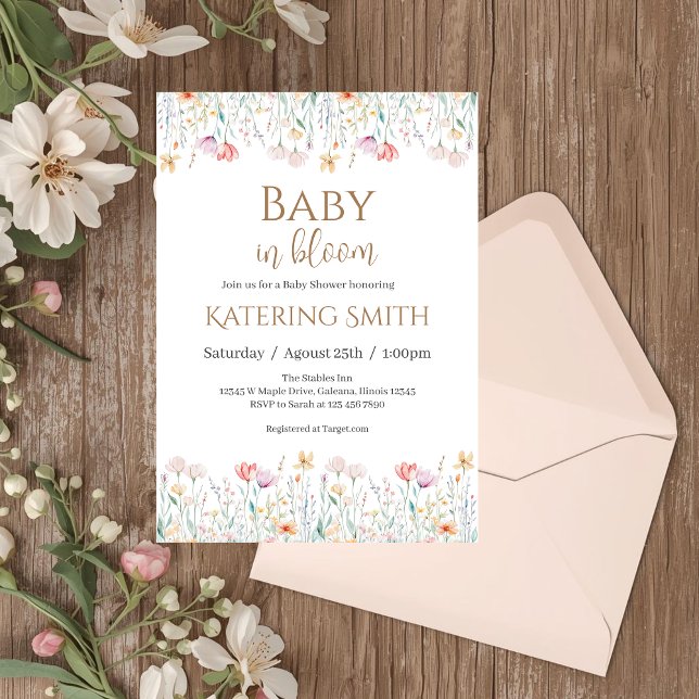 Boho floral  Baby Shower Girl invitation (Creator Uploaded)