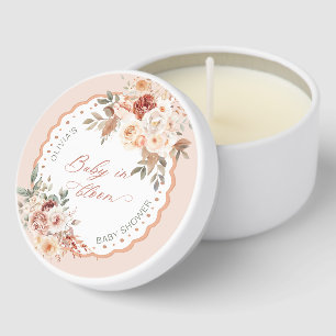Boho Floral Baby Shower Mini Candle Favors