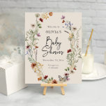 Boho Floral Baby Shower Poster at Zazzle