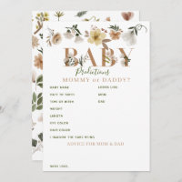 Boho Floral Baby Shower Predictions & Advice