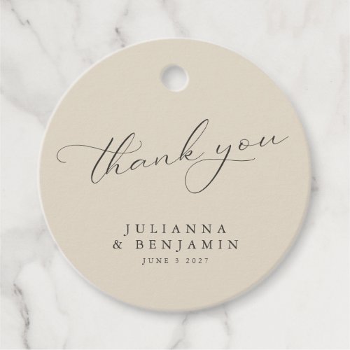 Boho Floral Black Ivory Wedding Custom Thank You Favor Tags