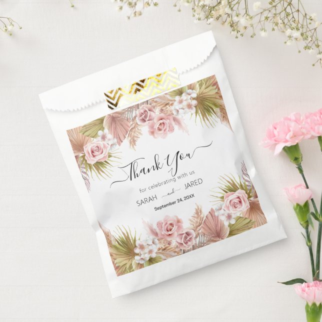 Boho Floral Border  Favor Bag (Sealed)