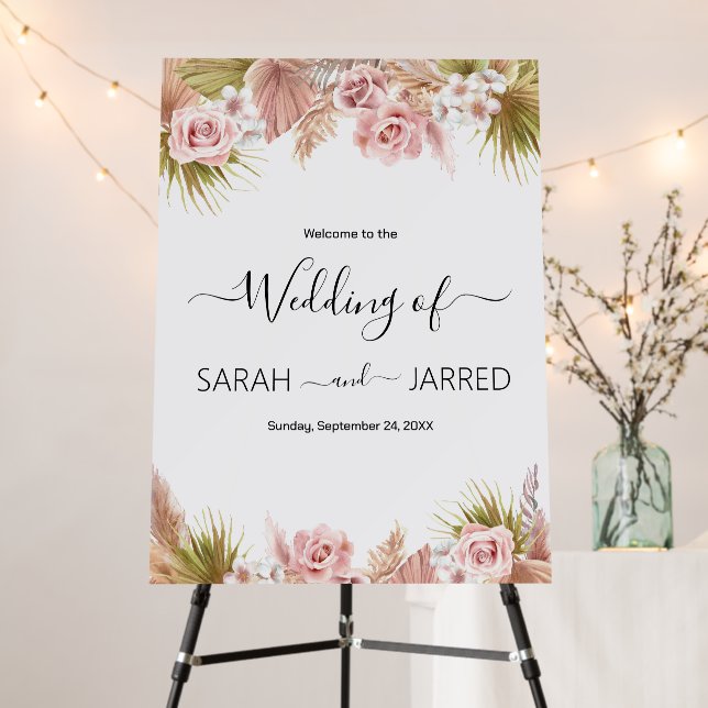 Boho Floral Border Foam Board (In Situ (Stand))