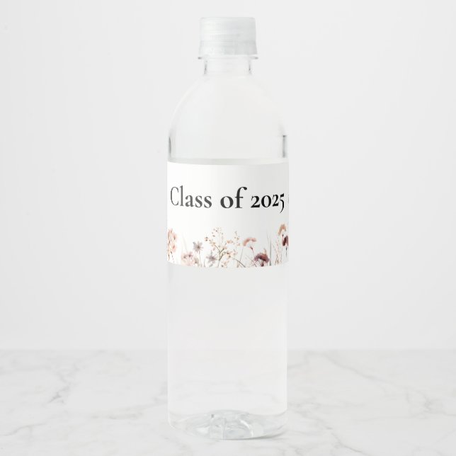 Boho Floral Bottle Label (Front)