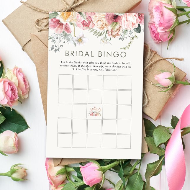 Boho Floral Bridal Shower Bridal Bingo  (Creator Uploaded)