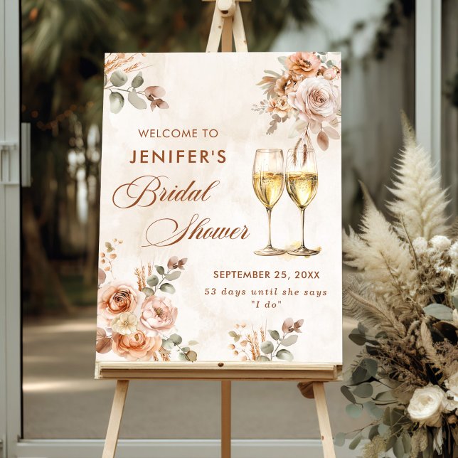 Boho Floral Bridal Shower Foam Board (Creator Uploaded)