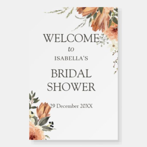 Boho Floral Bridal Shower  Foam Board