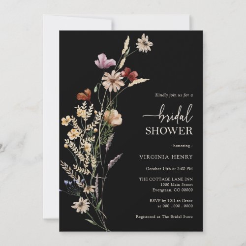 Boho Floral Bridal Shower Invitation