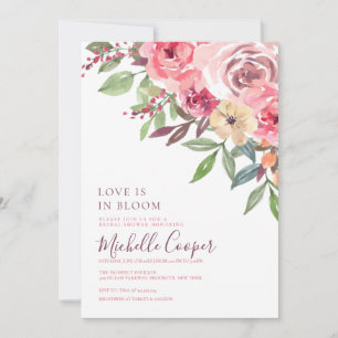 Boho Floral Bridal Shower Invitation