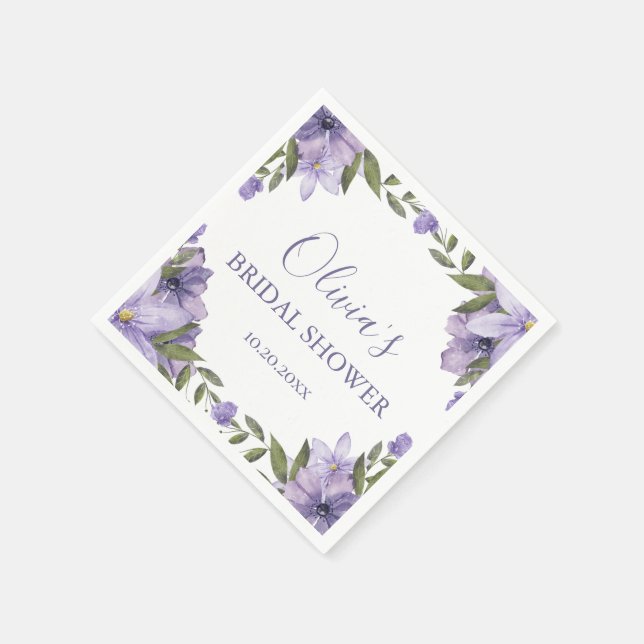 Boho Floral Bridal Shower  Napkins (Corner)