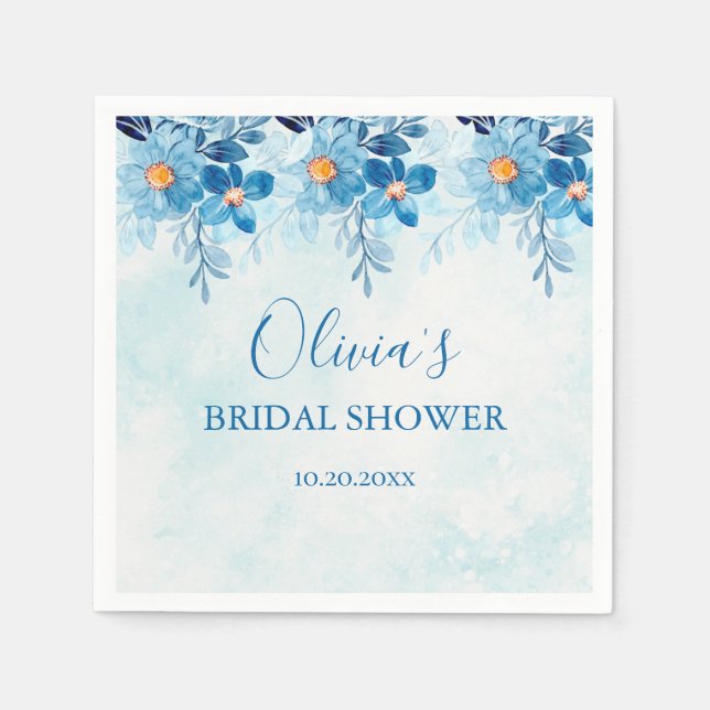 Boho Floral Bridal Shower  Napkins (Front)