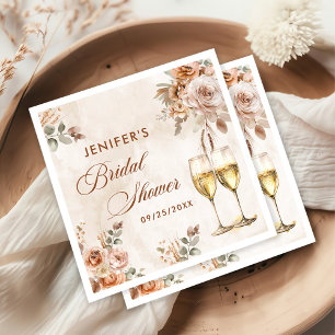 Boho Floral Bridal Shower Napkins