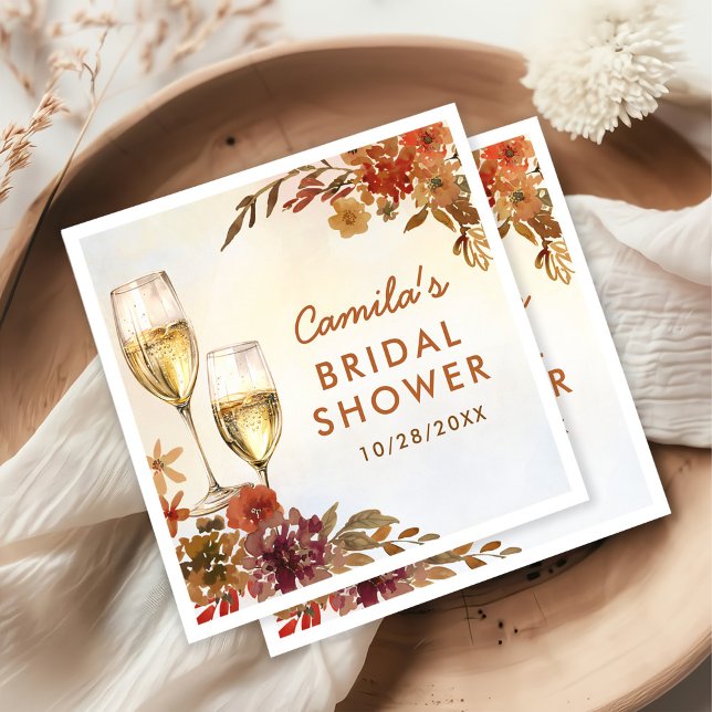 Boho Floral Bridal Shower Napkins (Creator Uploaded)