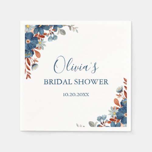 Boho Floral Bridal Shower  Napkins