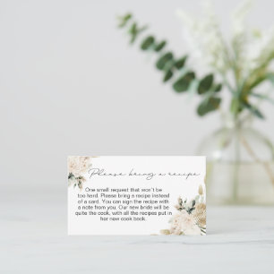 Boho Floral Bridal Shower Recipe Card Request