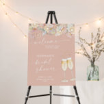Boho Floral Bridal Shower Welcome Sign<br><div class="desc">This lovely Customizable Welcome Poster features a minimalist design with champagne flutes and is a beautiful way to warmly welcome your guests to your wedding shower,  bridal shower,  or special event. Easily edit most wording to match your event! Text and background colors are fully editable!</div>