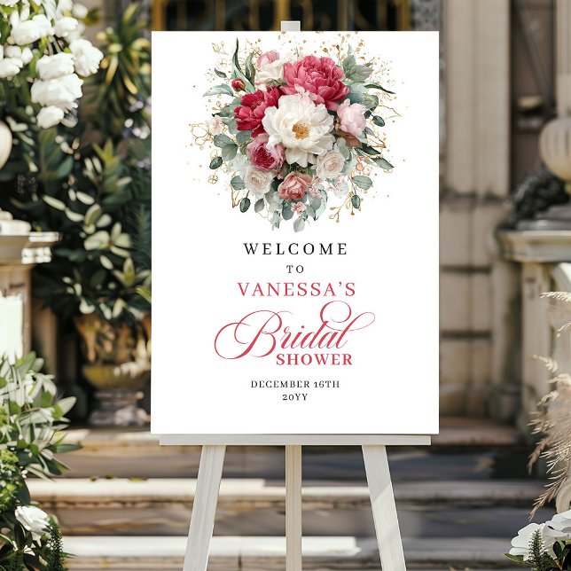 Boho Floral Bridal Shower Welcome Sign (Boho Floral Bridal Shower Welcome Sign)