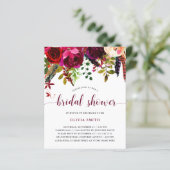 Boho Floral | BUDGET Bridal Shower Invitation (Standing Front)