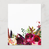 Boho Floral | BUDGET Bridal Shower Invitation (Back)