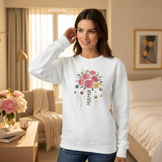Boho Floral Bulgarian Mom Mother’s Day Gift Sweatshirt