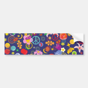 Boho floral bumper sticker