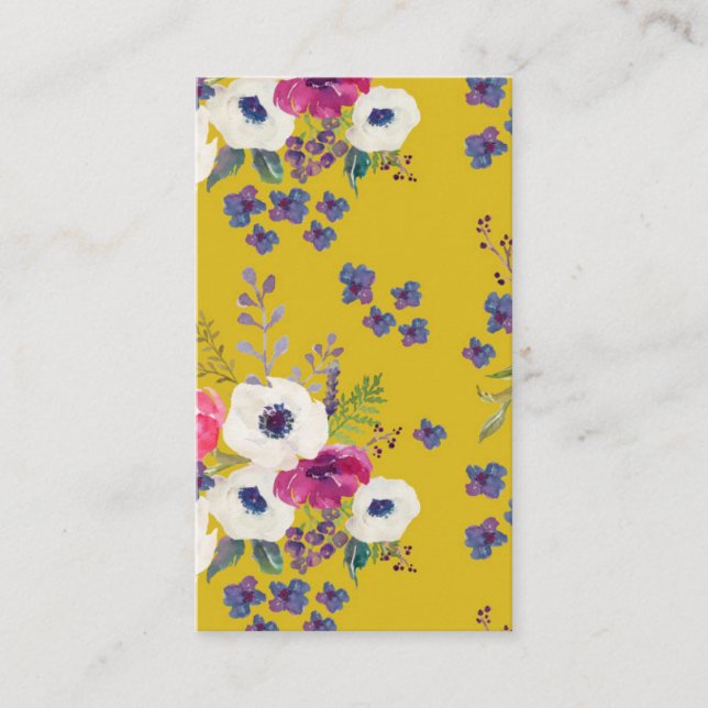 Boho Floral Business Card (Front)