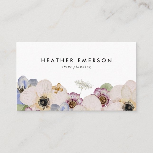 Boho Floral Business Card (Front)