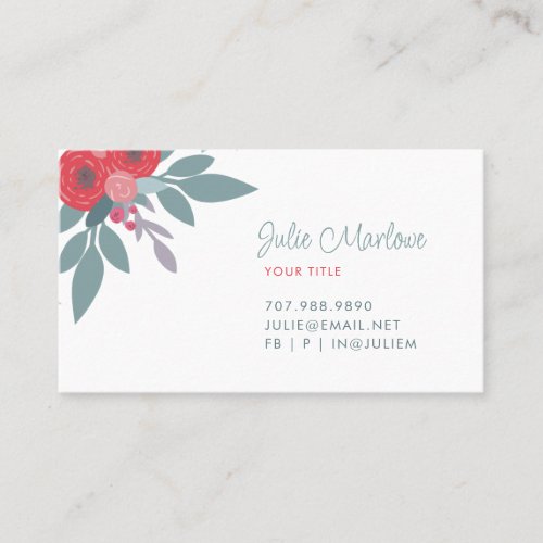 Boho Floral Business Card