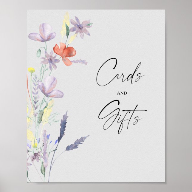 Boho Floral Cards and Gifts Poster (Front)
