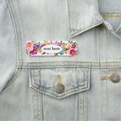 boho floral Classic Name Tag