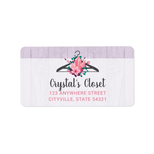 Boho Floral Clothes Hanger Closet Fashion Boutique Label (Front)