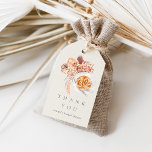 Boho Floral Coffee Bridal Shower Thank You Favor Gift Tags<br><div class="desc">Fall in love with this romantic design for autumn bridal shower brunches or coffee themed showers. Elegant design features a soft off-white background graced with a bouquet of pastel earth tone boho watercolor flowers flanking a perfectly prepared caffe latte.  Personalize with two lines of custom text.</div>