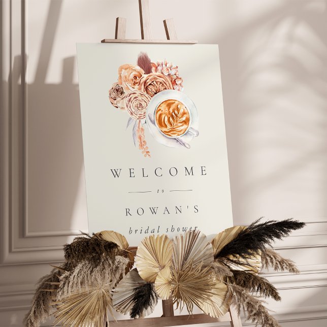 Boho Floral Coffee Bridal Shower Welcome Sign (Creator Uploaded)