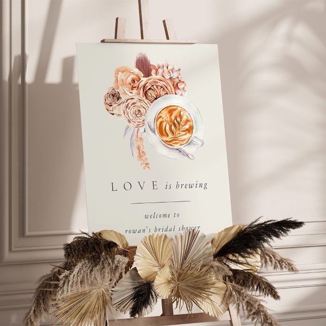Boho Floral Coffee Bridal Shower Welcome Sign (Creator Uploaded)