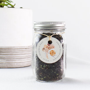 Boho Floral Coffee "Love is Brewing" Bridal Shower Favor Tags