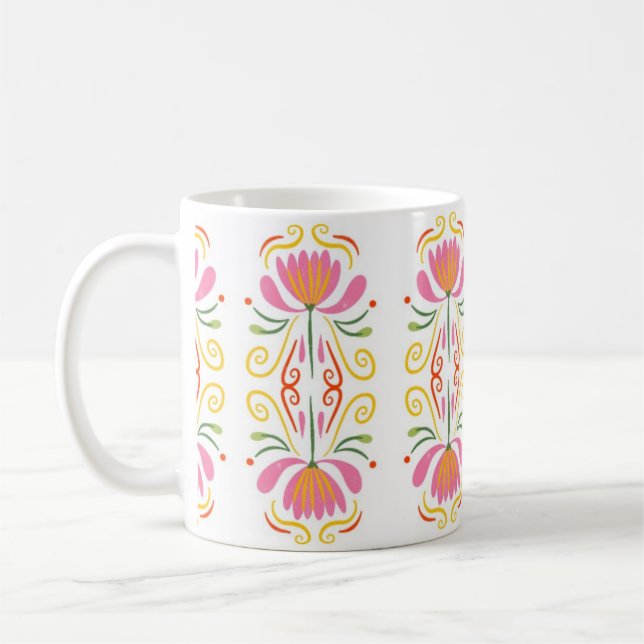 Boho Floral Coffee Mug (Left)