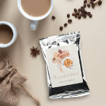 Boho Floral Coffee "The Perfect Blend" Coffee Drink Mix<br><div class="desc">Fall in love with this romantic design for autumn bridal shower brunches,  coffee themed showers,  or weddings. Elegant design features a soft off-white background graced with a bouquet of pastel earth tone boho watercolor flowers flanking a perfectly prepared caffe latte.  Personalize with your custom text.</div>