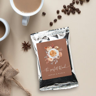 Boho Floral Coffee "The Perfect Blend" Wedding Coffee Drink Mix