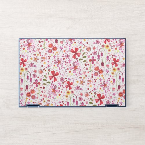 Boho Floral Colorful Watercolor HP Laptop Skin