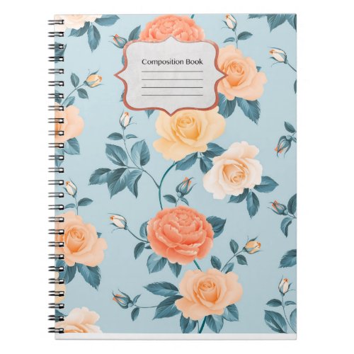 Boho Floral Composition Book