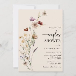 Boho Floral Couples Shower Invitation