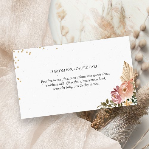  Boho Floral Custom Enclosure Card