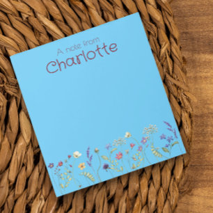 Boho Floral daisy watercolor turguoise Notepad