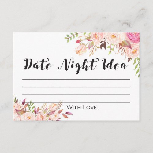 Boho Floral Date Night Idea Card
