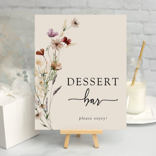 Boho Floral Dessert Poster