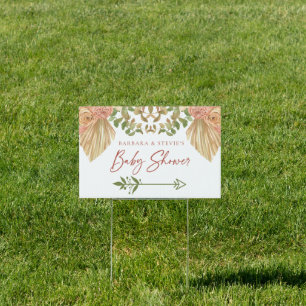 Boho floral Directional Baby Shower Sign