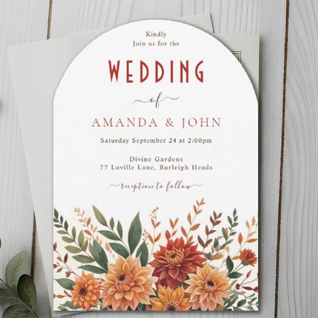 Boho Floral Divine All Seasons Wedding Invitation (Creator Uploaded)